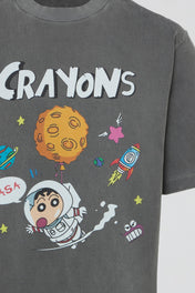 Crayons Washed Grey T-Shirt