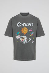 Crayons Washed Grey T-Shirt