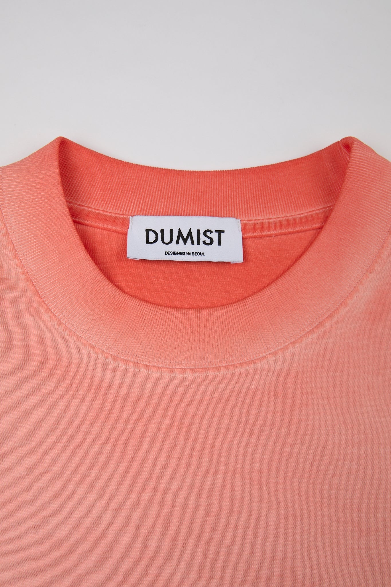 DUMIST Washed Raw Edge Essential Tee