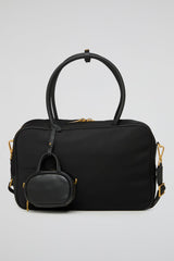 Nylon Bowler Bag With Mini Pouch