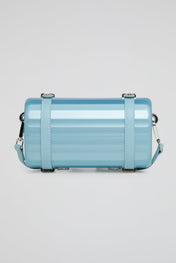 Blue Metallic Barrel Bag