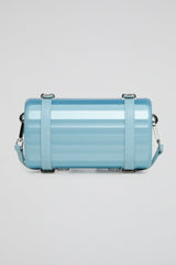 Blue Metallic Barrel Bag