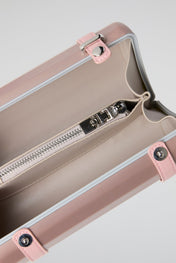 Pink Metallic Barrel Bag