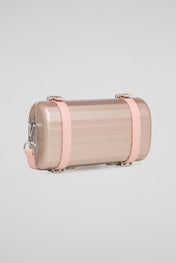 Pink Metallic Barrel Bag