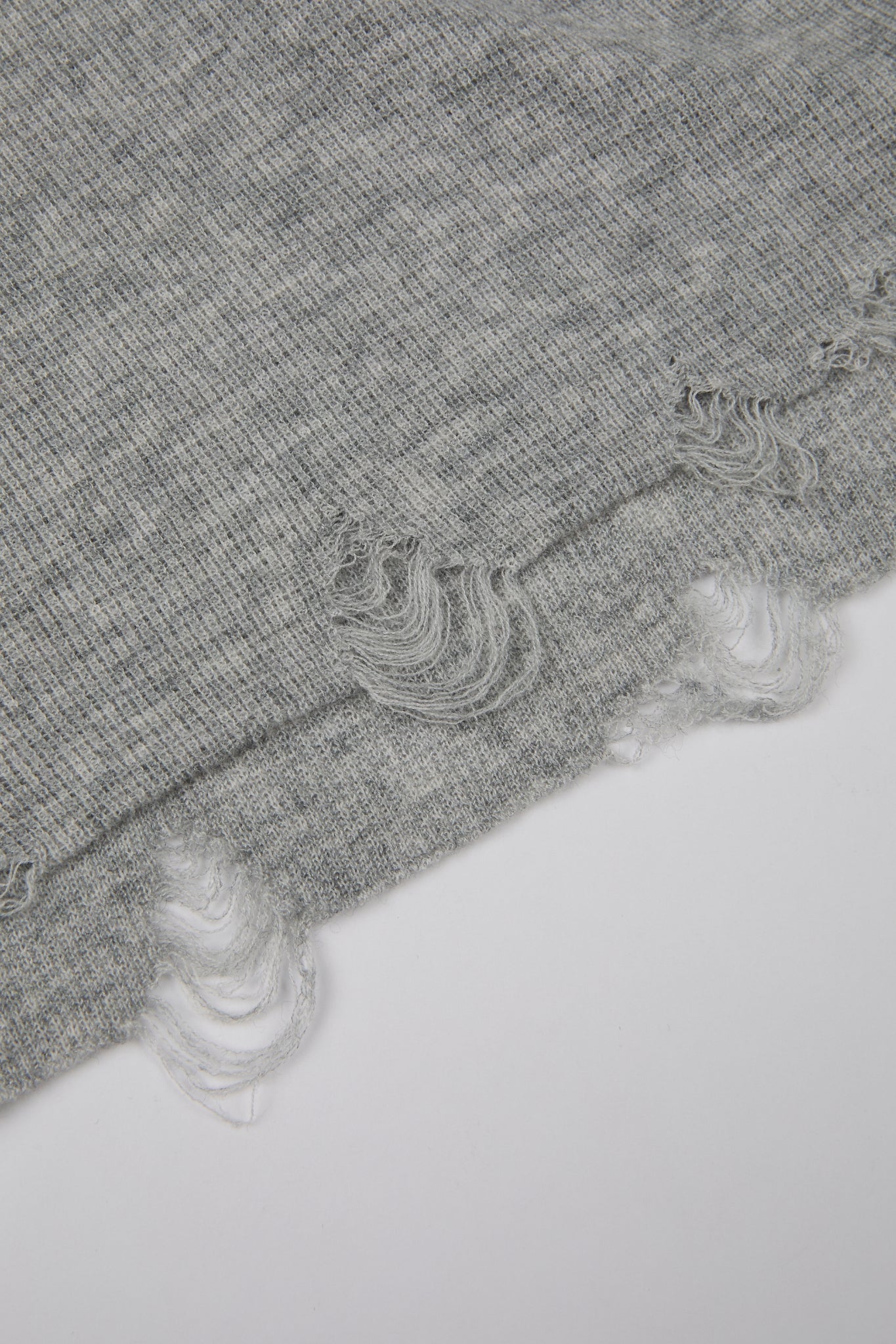 Raw Edge Zip Collar Knit Tee