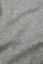 Raw Edge Zip Collar Knit Tee