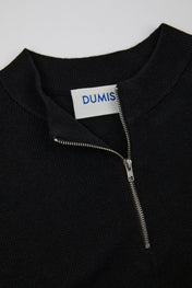 Raw Edge Zip Collar Tee