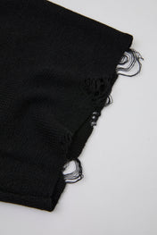 Raw Edge Zip Collar Tee