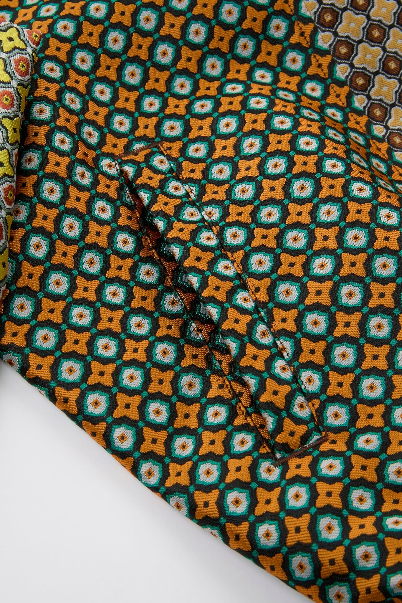 Patchwork Pattern Bomber Jacket