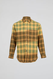 Gradient Plaid Flannel Shirt