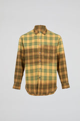 Gradient Plaid Flannel Shirt