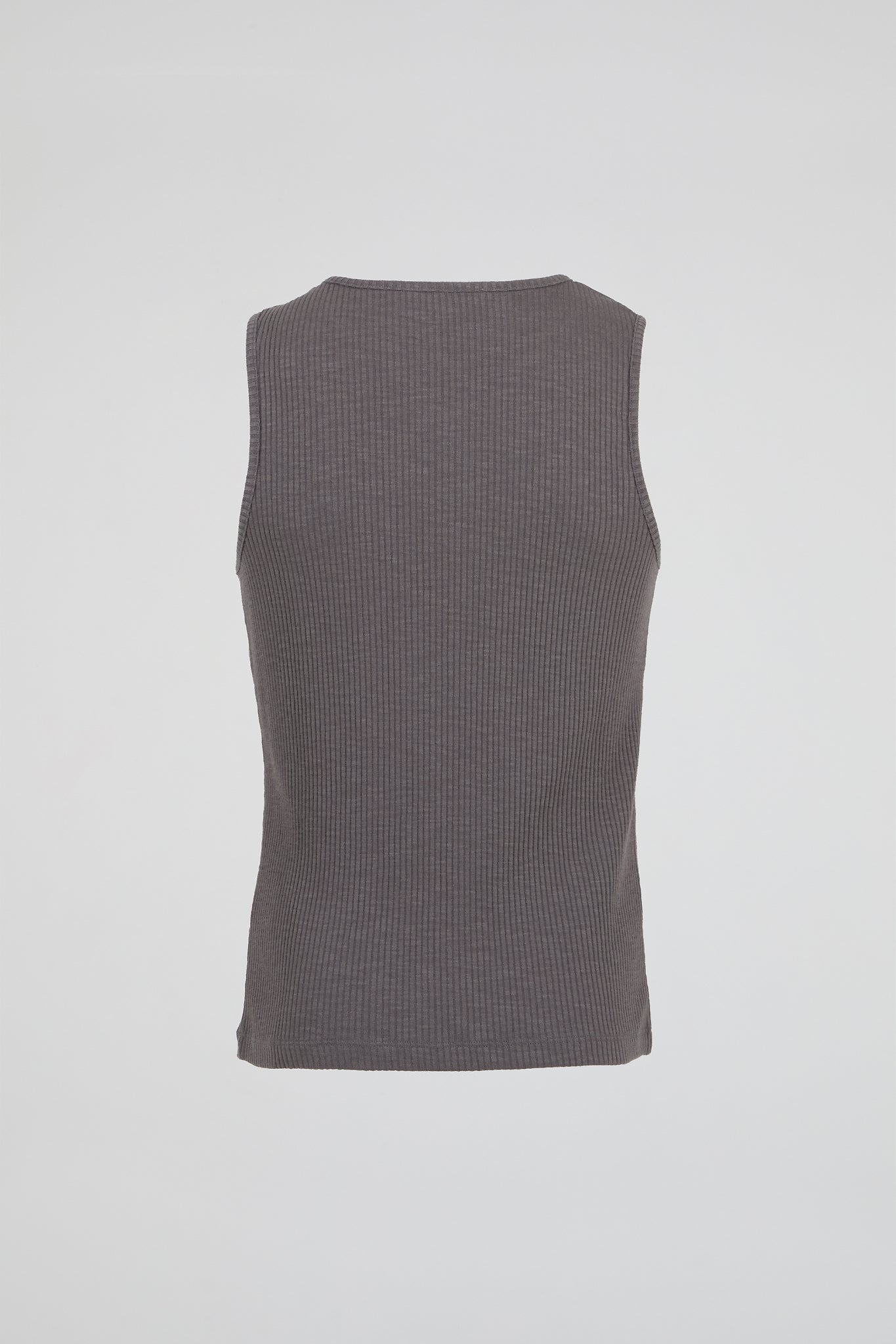 Ribbed Henley Tank Top