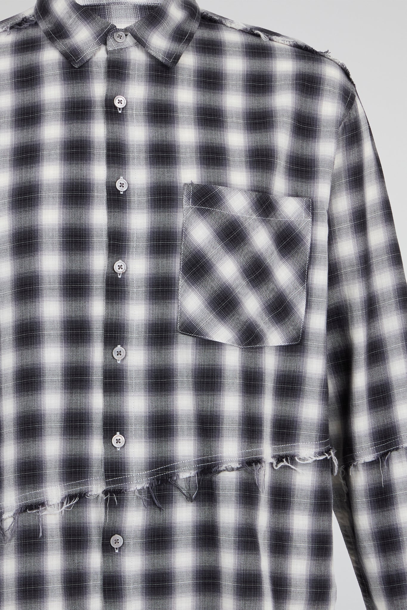 Black & White Checked Long Sleeves Shirt