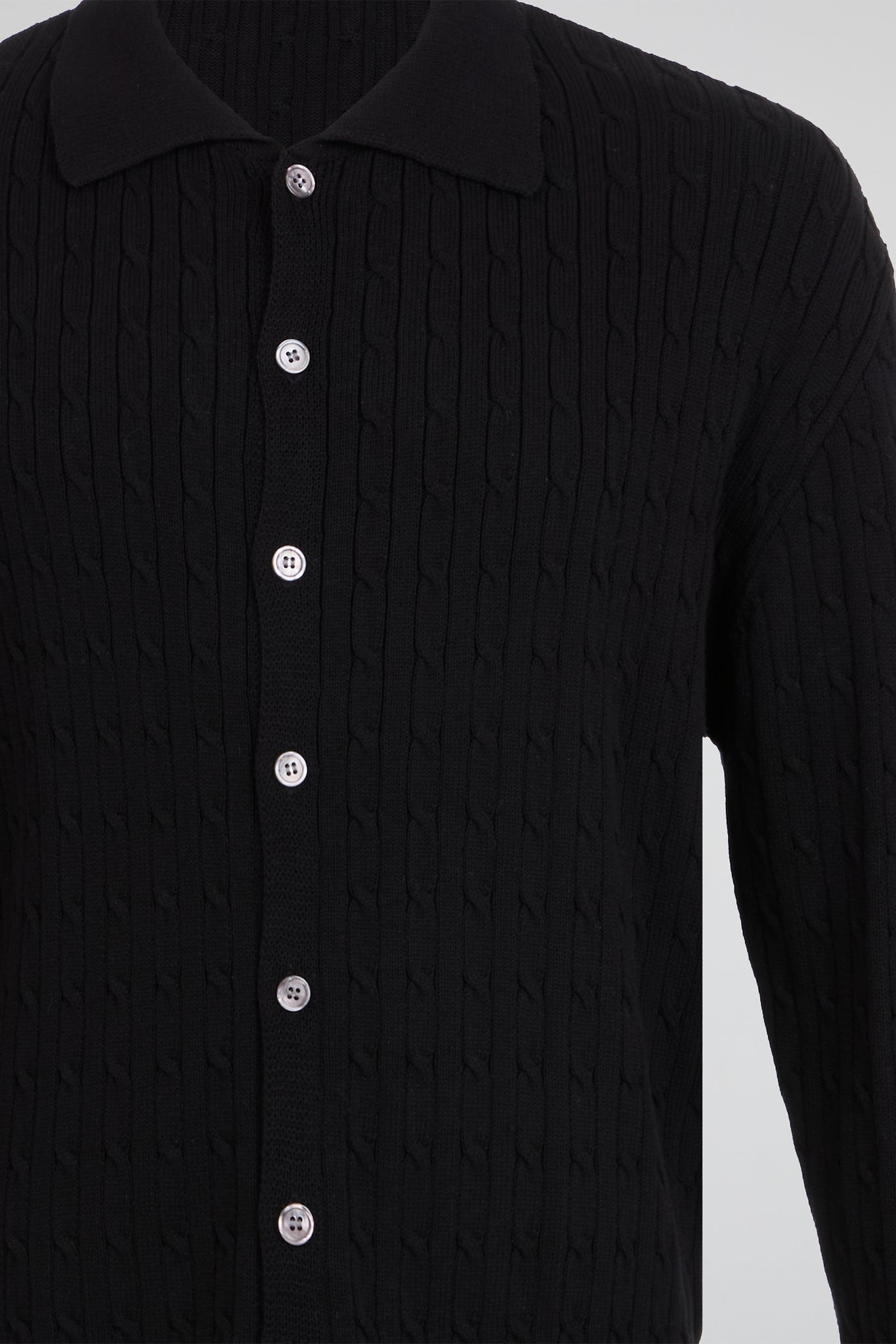Cable Knit Button Cardigan