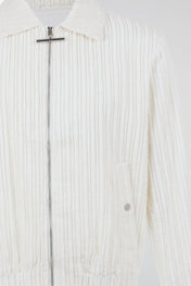 Corduroy White Zip Jacket