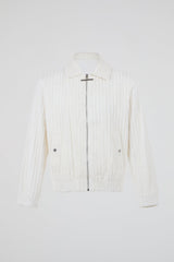 Corduroy White Zip Jacket