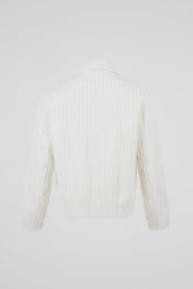 Corduroy White Zip Jacket