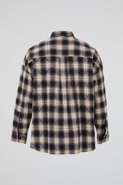Distressed Plaid Overshirt