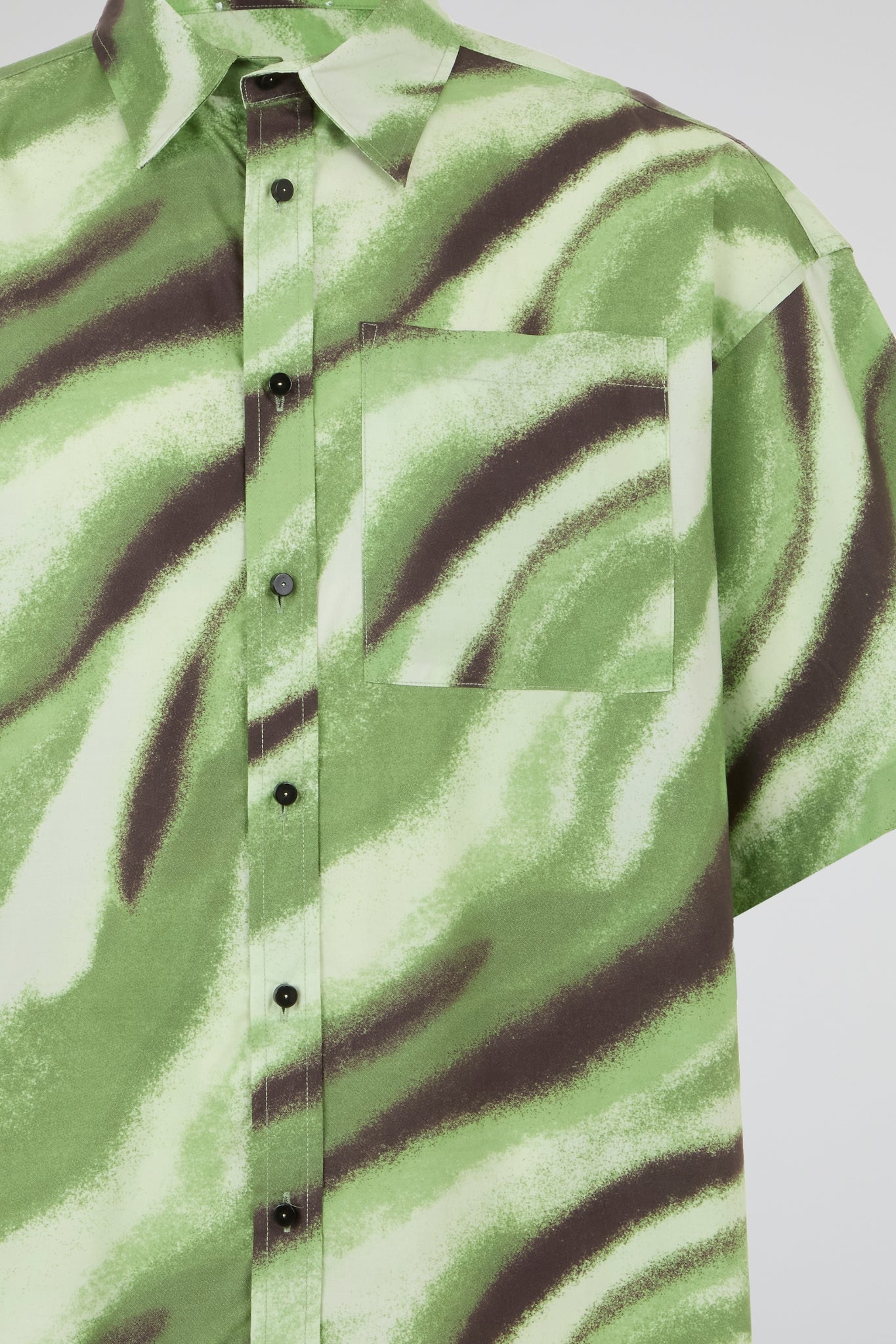 Abstract Wave Print Short Sleeve Shirt