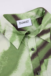 Abstract Wave Print Short Sleeve Shirt