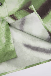 Abstract Wave Print Short Sleeve Shirt