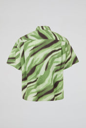 Abstract Wave Print Short Sleeve Shirt