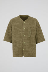 Khaki Quilted Utility Shirt