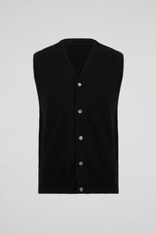 Minimal Knit Button Vest