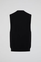 Minimal Knit Button Vest