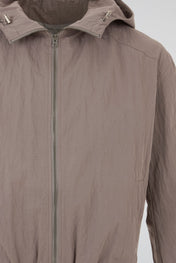 Crinkle Hooded Zip Jacket