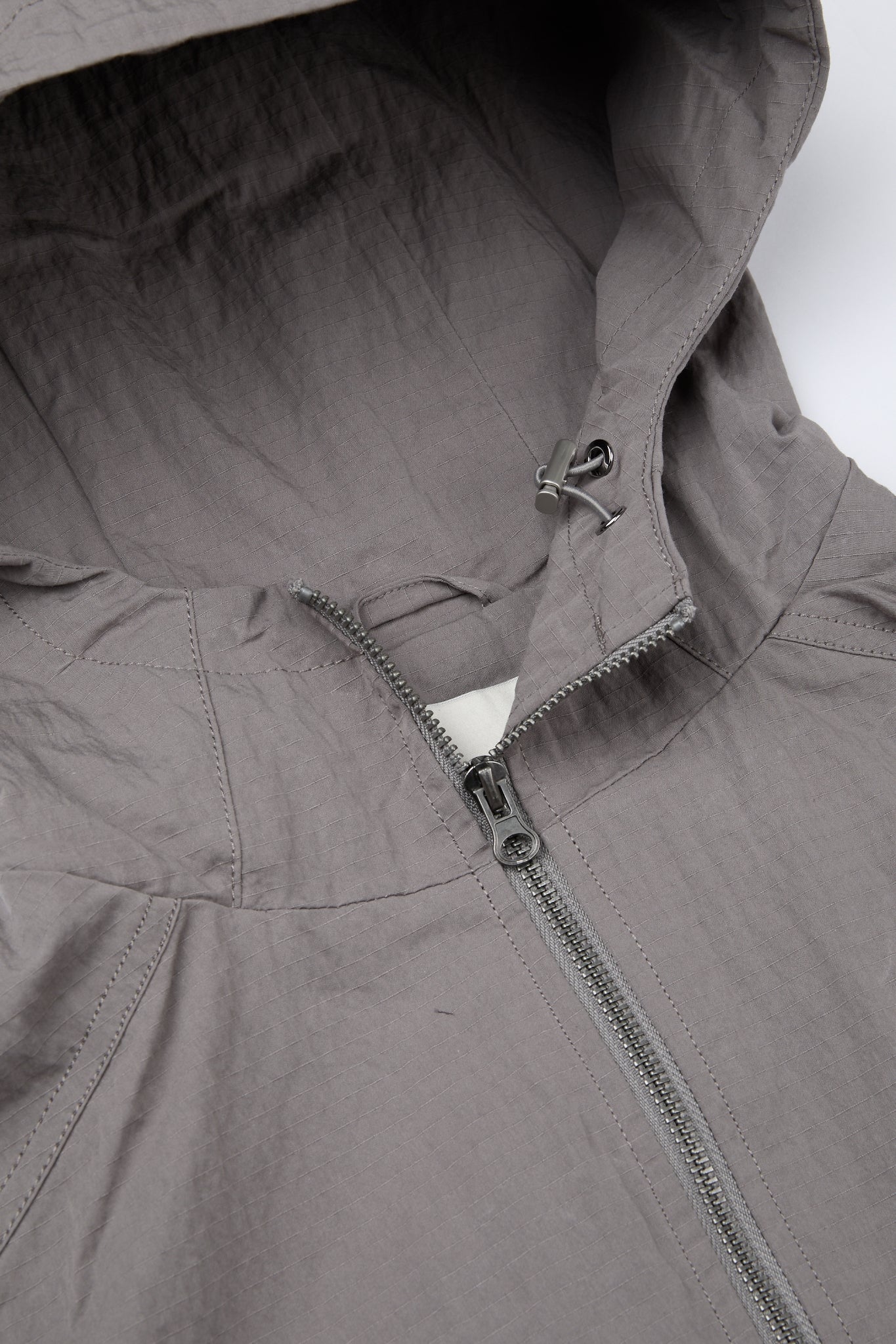 Crinkle Hooded Zip Jacket