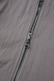 Crinkle Hooded Zip Jacket