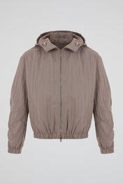 Crinkle Hooded Zip Jacket