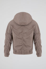 Crinkle Hooded Zip Jacket