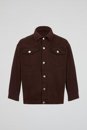 Earth Brown Vintage Wash Canvas Workwear Jacket