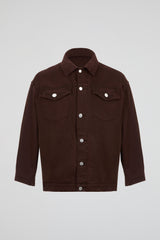 Earth Brown Vintage Wash Canvas Workwear Jacket