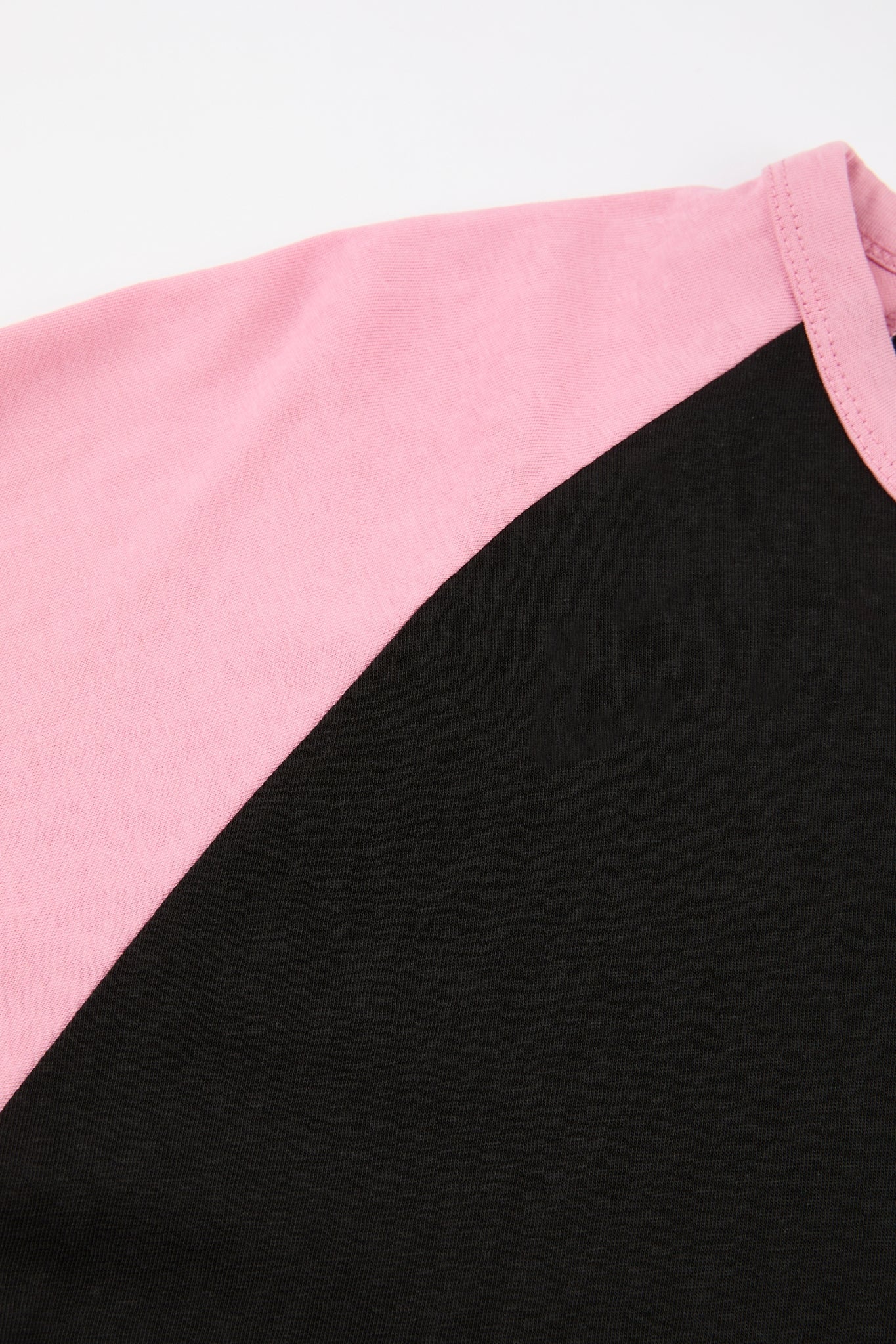 Black & Pink Raglan Long Sleeve Tee