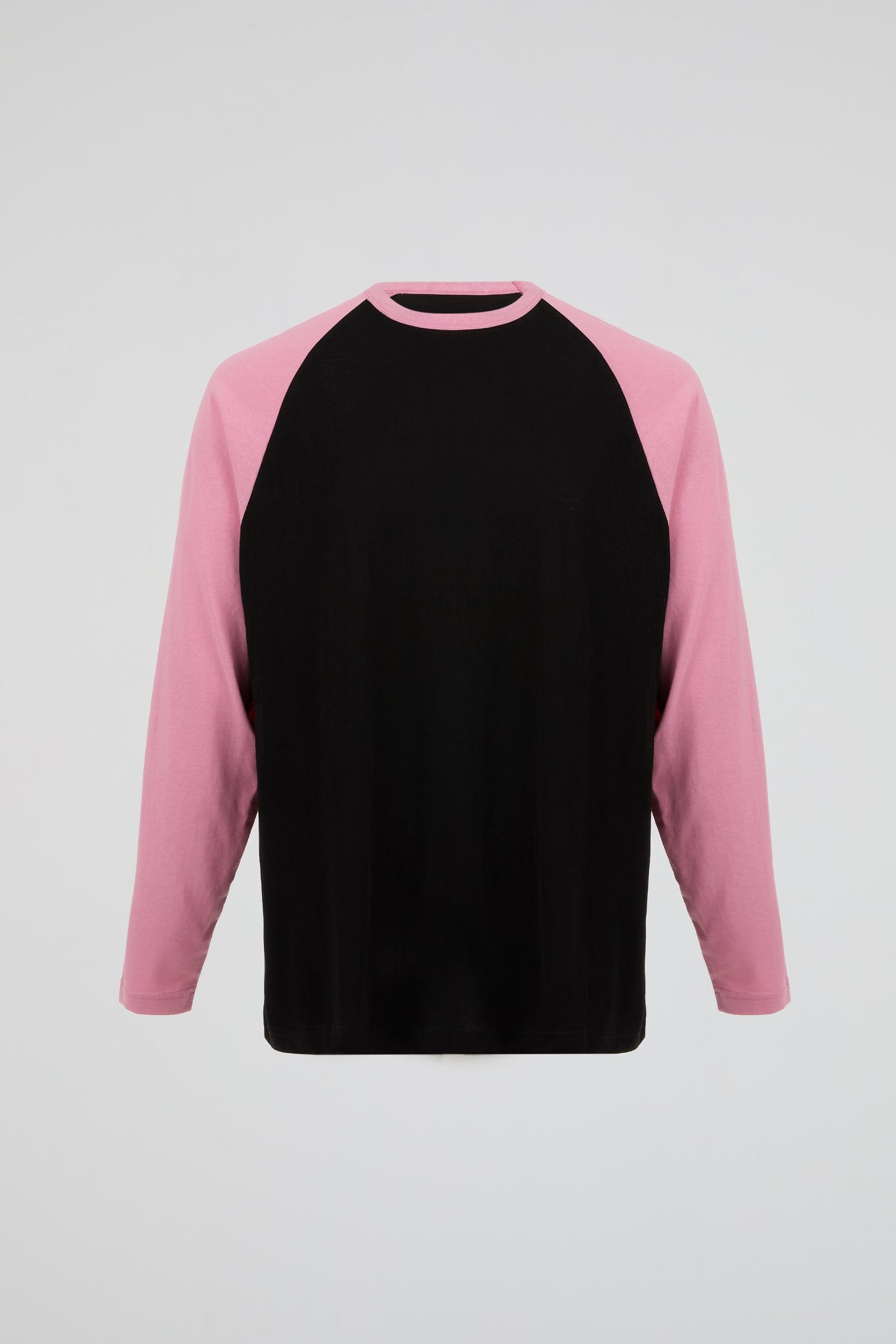 Black & Pink Raglan Long Sleeve Tee