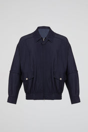 Utility Zip Navy Bomber Jacket