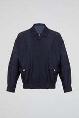 Utility Zip Navy Bomber Jacket