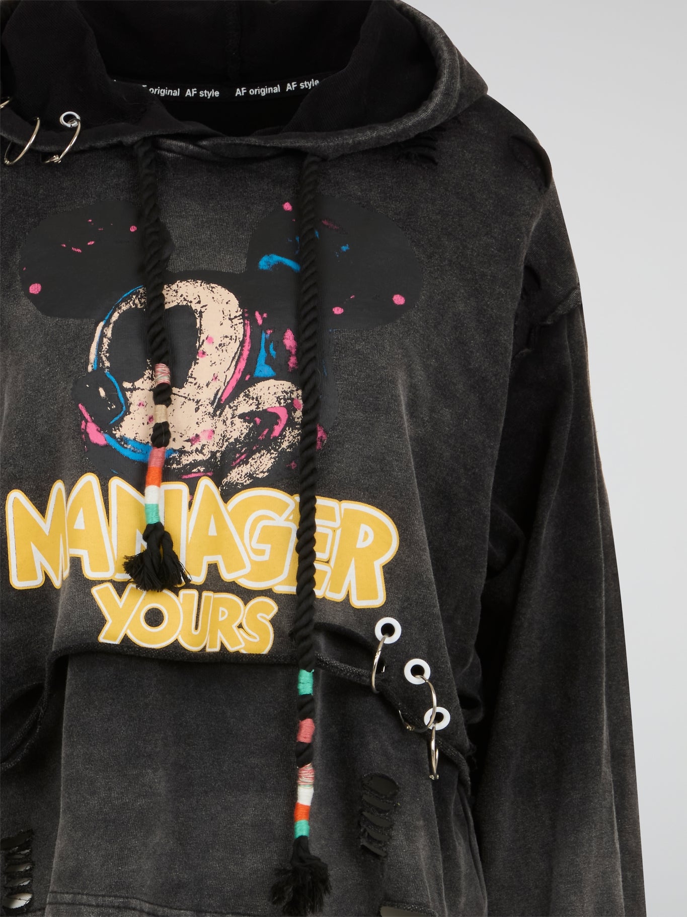 Avant-Garde Black Mickey Hoodie