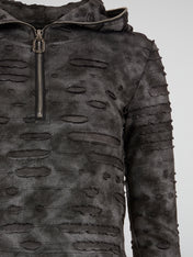 Acid Wash Distressed Hoodie Tee