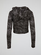 Acid Wash Distressed Hoodie Tee