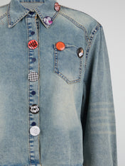 Graphic Patch Denim Shirt