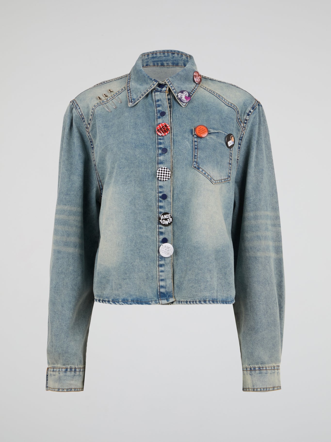Graphic Patch Denim Shirt