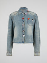 Graphic Patch Denim Shirt