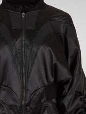 Obsidian Black Bomber Jacket