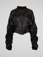 Obsidian Black Bomber Jacket