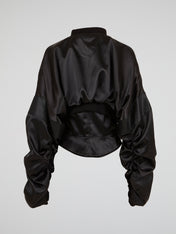 Obsidian Black Bomber Jacket