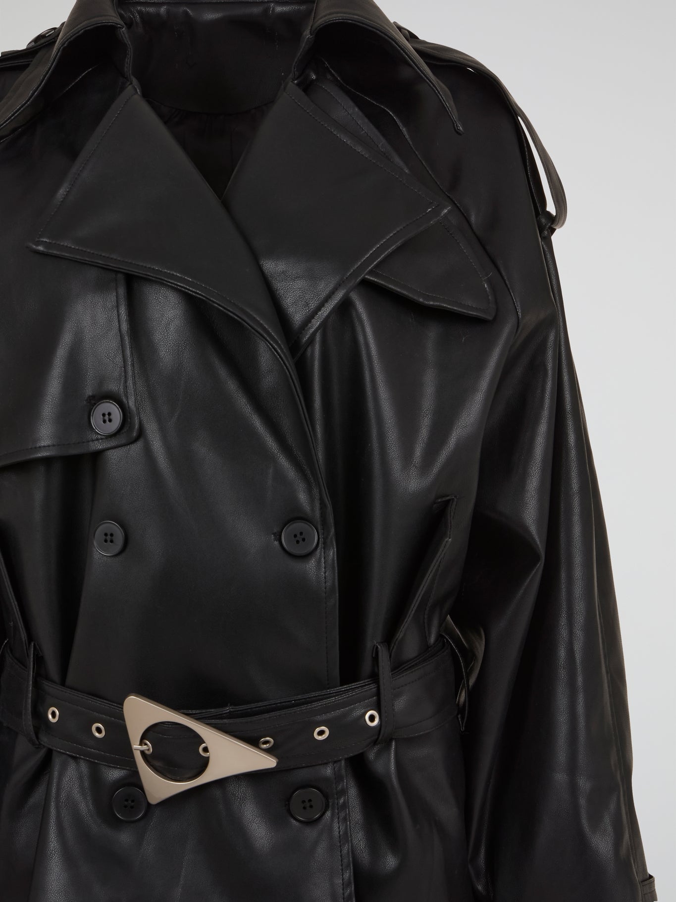 Obsidian Black Trench Jacket
